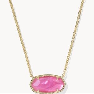 Elisa Gold & Azalea Statement Short Pendant Necklace